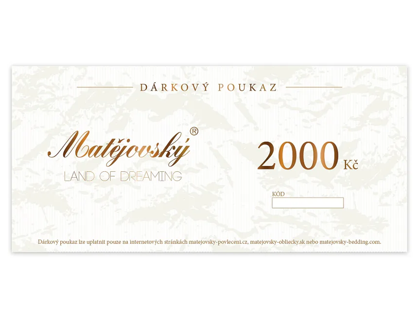 Elektronický poukaz na 2000 Kč