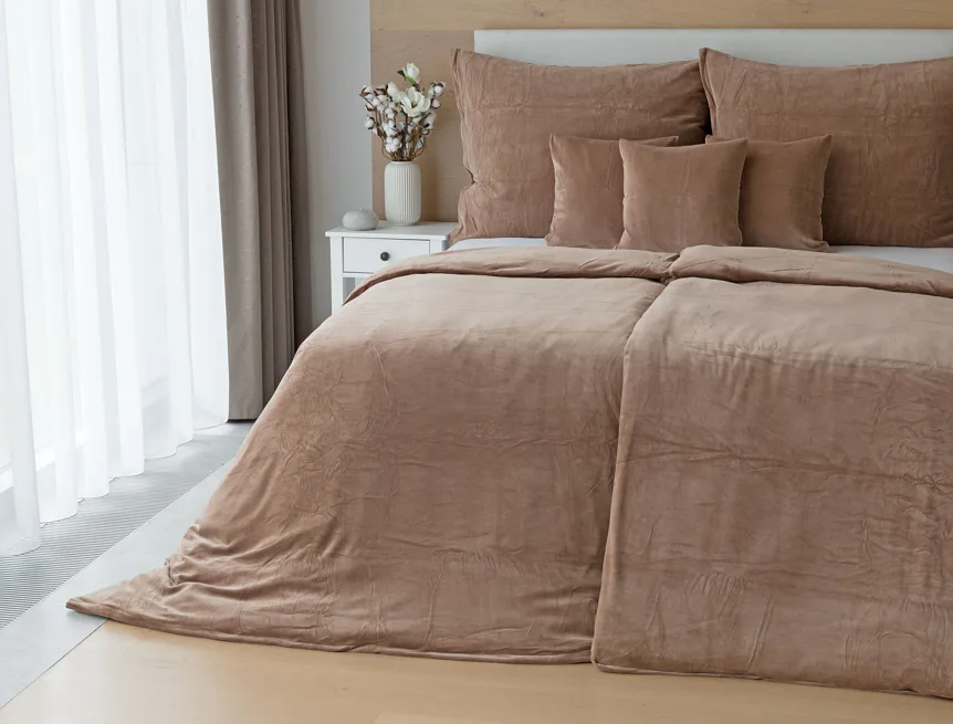 Povlečení Bavlněný mikroplyš PREMIUM HNĚDÝ