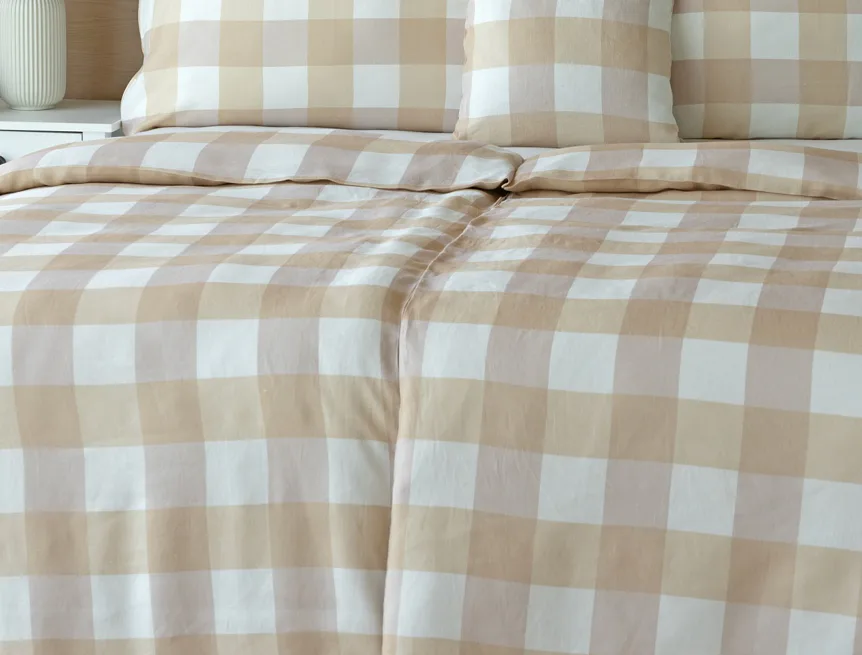 Povlečení Quadro Beige Linen