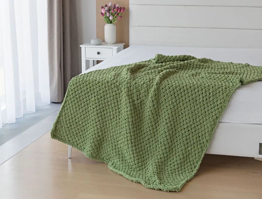 Deka Knittingly zelená